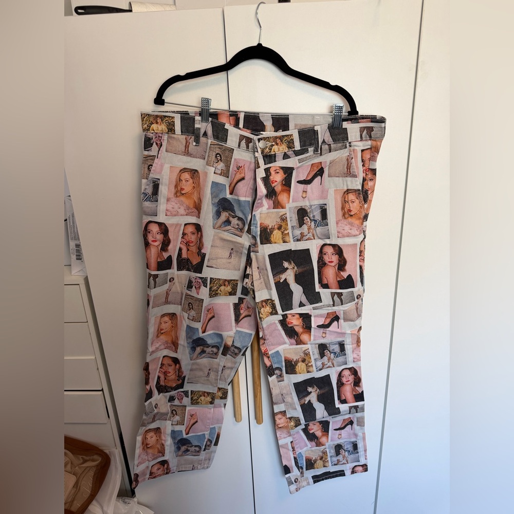 PLAYBOY Photo Collage Straight-Leg Pants in Pink Multi